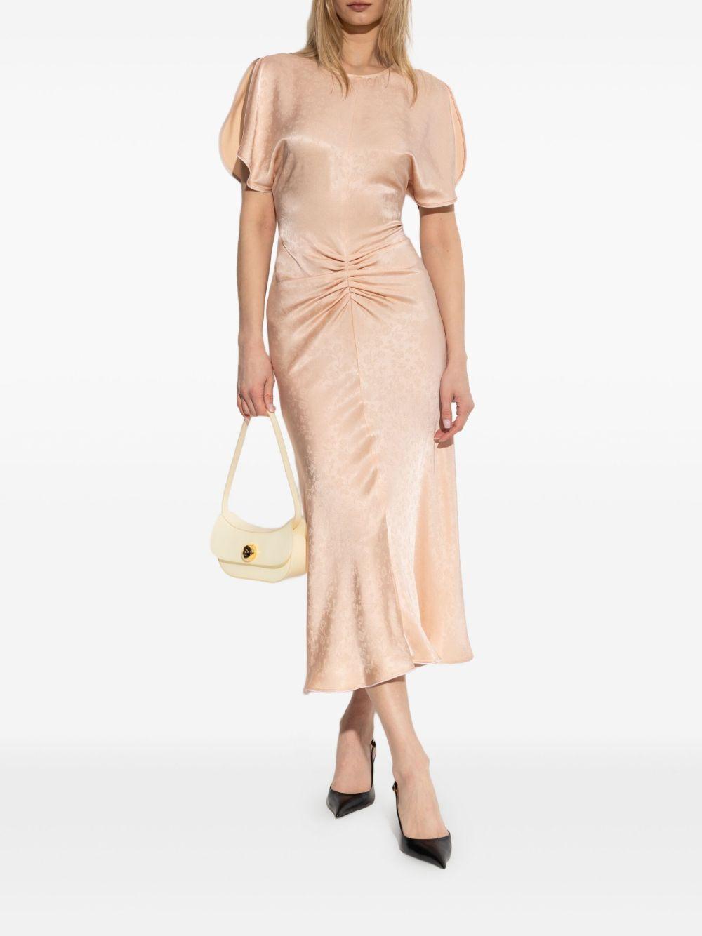 draped-detailing midi dress Product Image