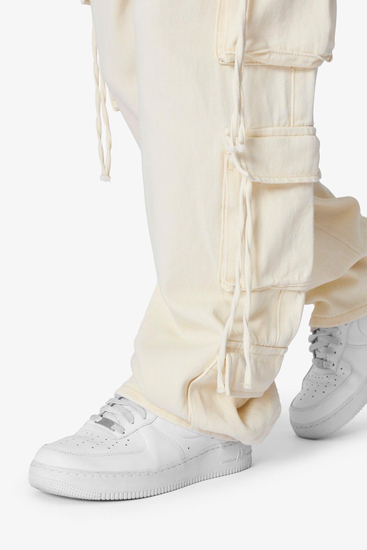 Brushed Twill Cargo Pants - Khaki Product Image