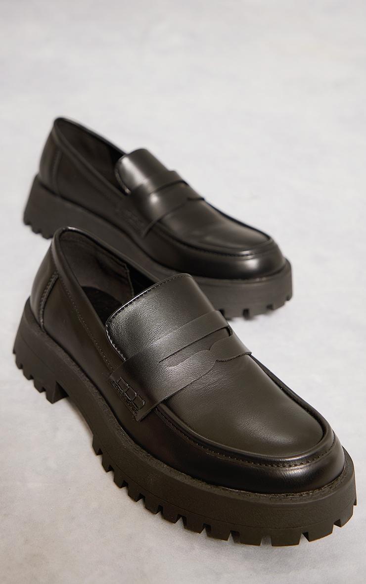 Black Chunky Brogue Loafers Product Image