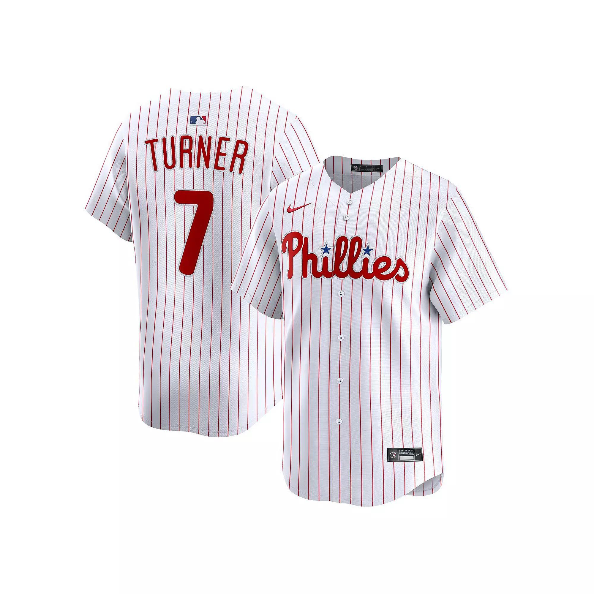 Men's Nike Trea Turner White Philadelphia Phillies Home Limited Player Jersey, Size: XL Product Image