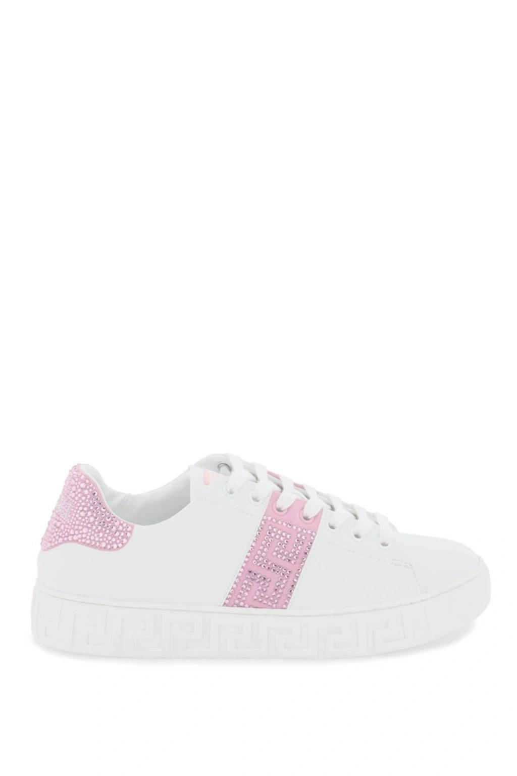 Crystal Greca Sneakers In Pink Product Image