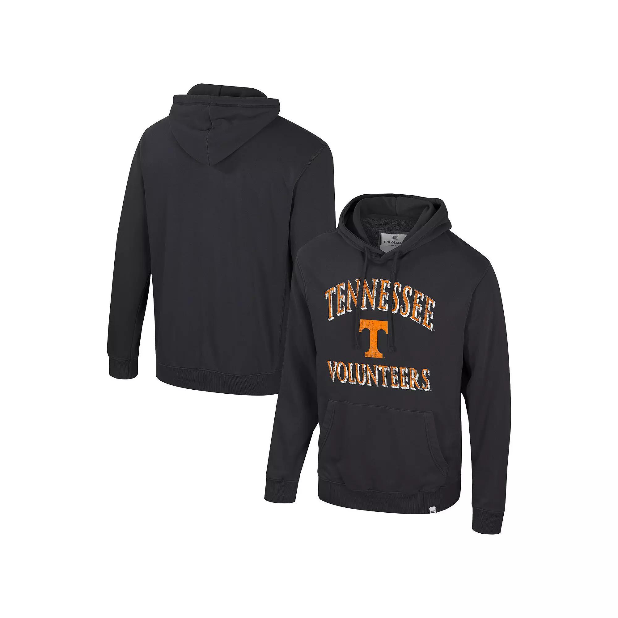 Men's Colosseum Black Tennessee Volunteers Big & Tall Cap E-Tan Pullover Hoodie, Size: 2XB Product Image