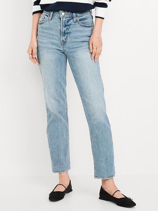 High-Waisted OG Straight Ankle Jeans Product Image