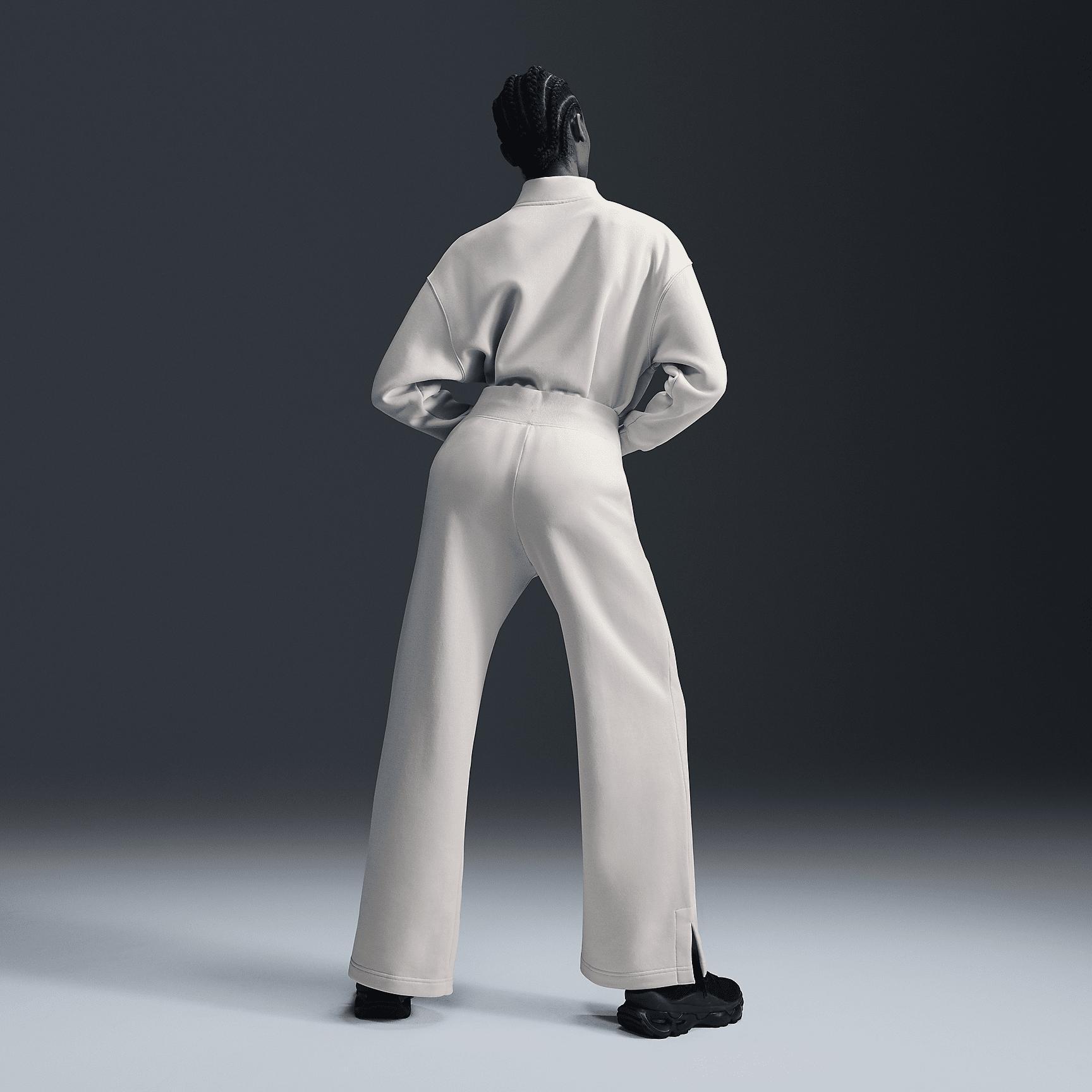 Women's Nike Sportswear Phoenix Fleece High-Waisted Wide-Leg Logo Pants Product Image