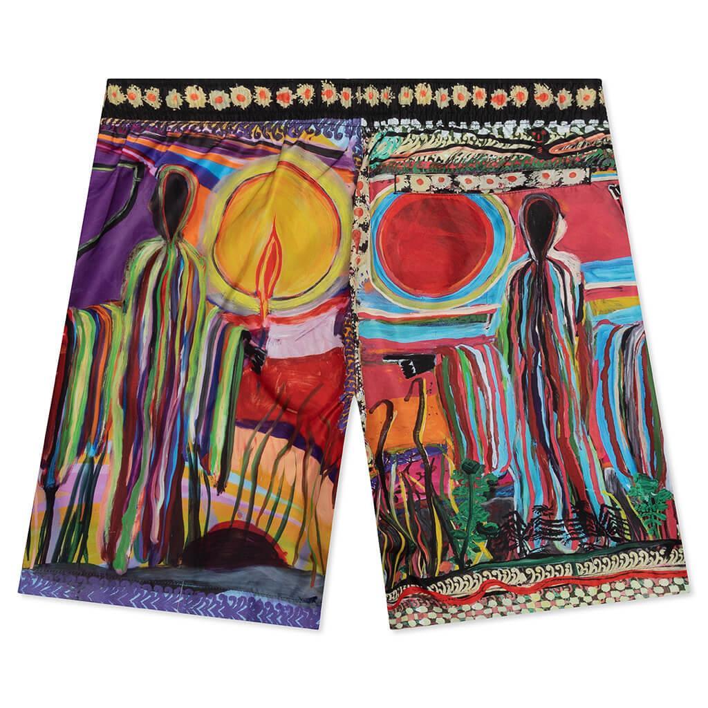 Long Print Shorts - Multicolored Male Product Image