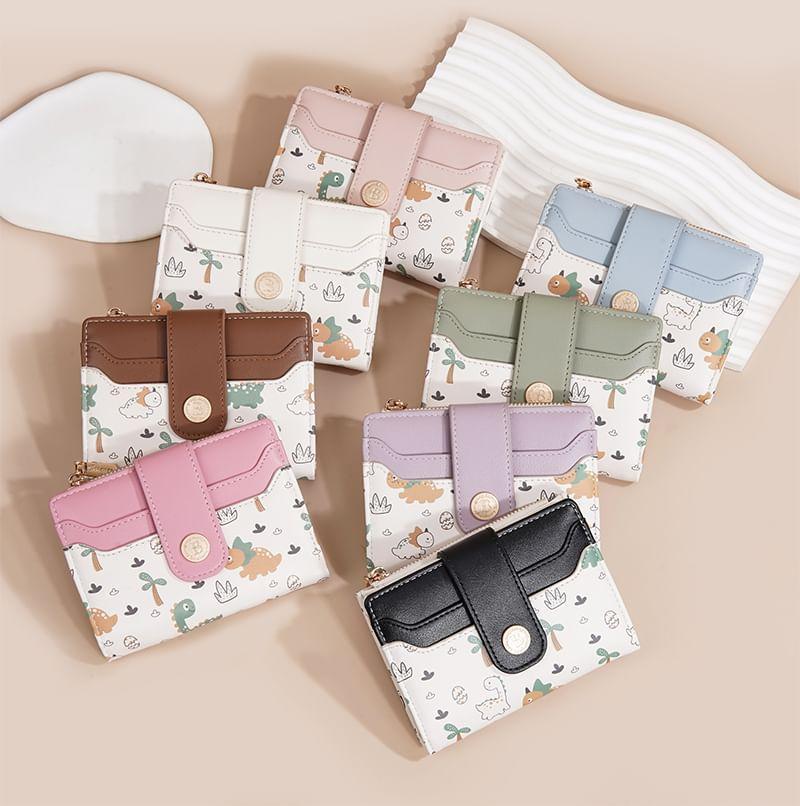 Cartoon Print Faux Leather Short Wallet Product Image