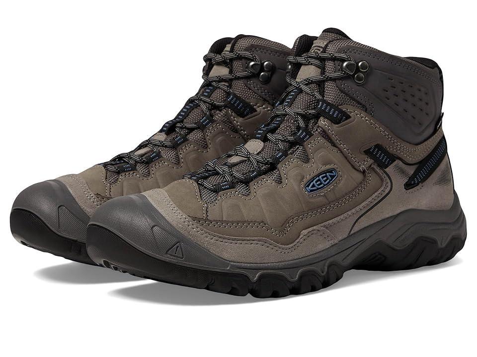 KEEN Targhee IV Mid WP (Steel Grey/Coronet Blue) Men's Climbing Shoes Product Image