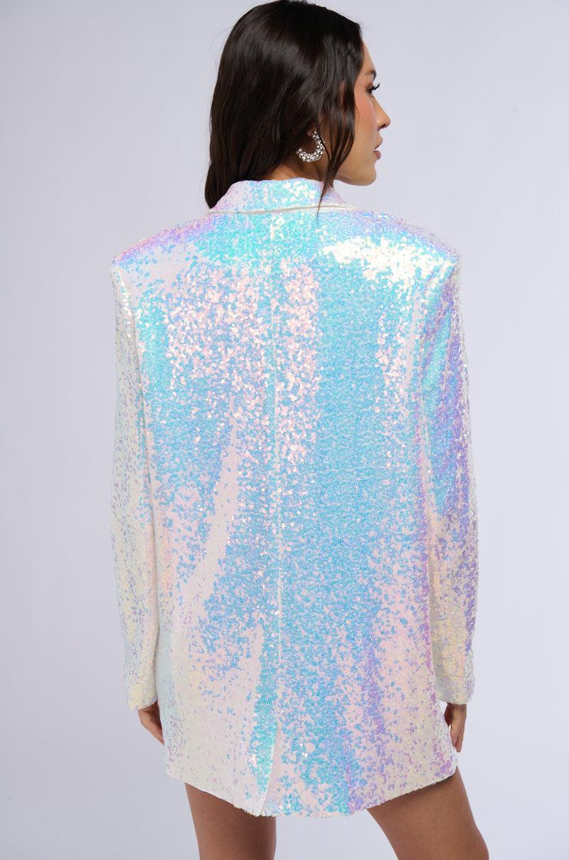 BOYFRIEND SEQUIN BLAZER IN PINK Product Image