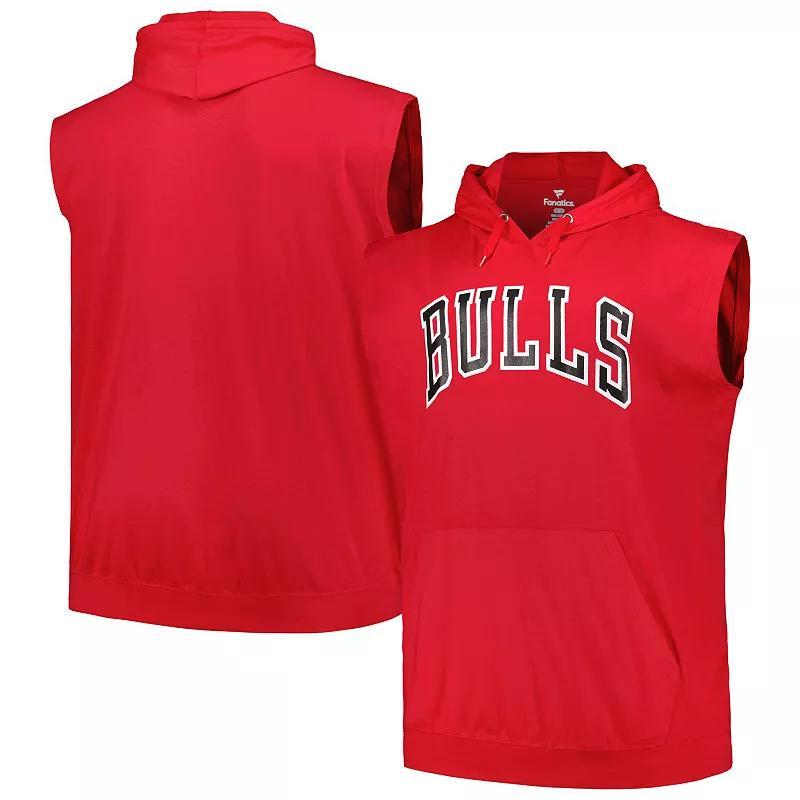 Mens Fanatics Branded Chicago Bulls Big & Tall Jersey Muscle Pullover Hoodie Product Image