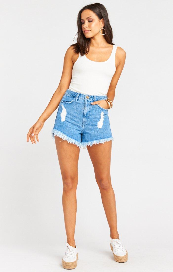 Houston High Waisted Shorts ~ Tide Product Image