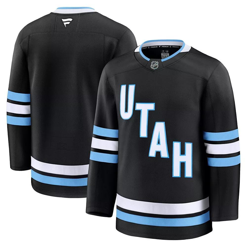 Men's Fanatics Black Utah Hockey Club Home Premium Jersey, Size: 42, Ute Black Product Image
