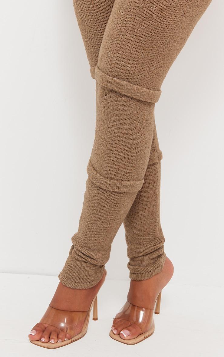 Shape Mocha Knit High Waist Seam Detail Pants Product Image