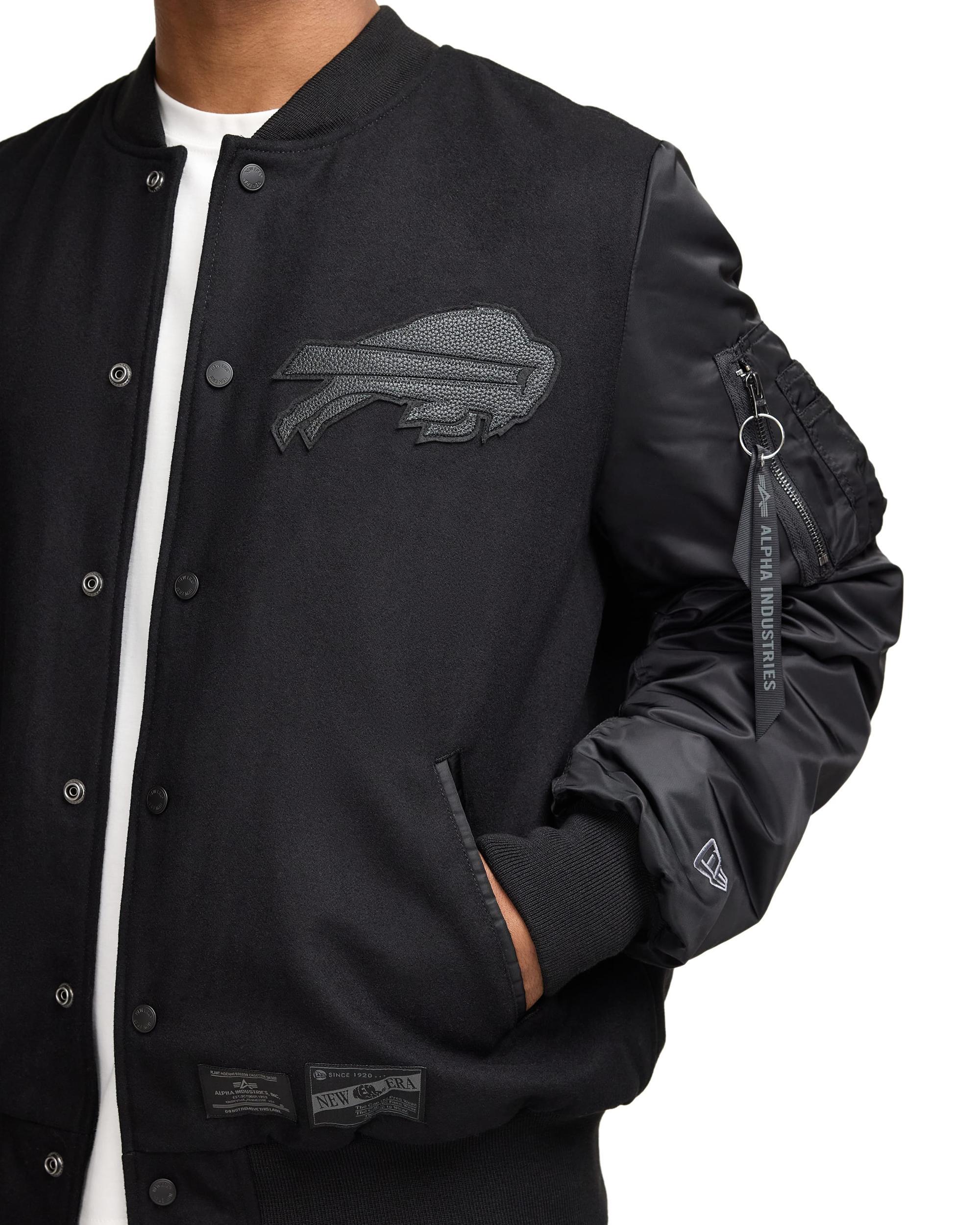 Alpha Industries x Buffalo Bills MA-1 Wool Varsity Jacket Black Male Product Image