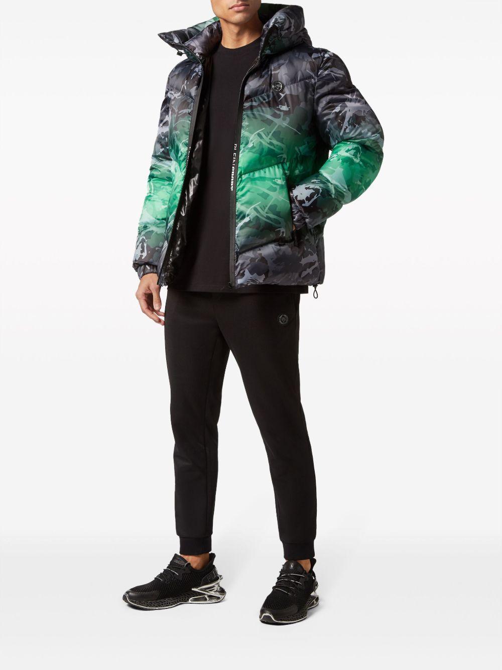 camouflage-pattern hooded padded jacket Product Image