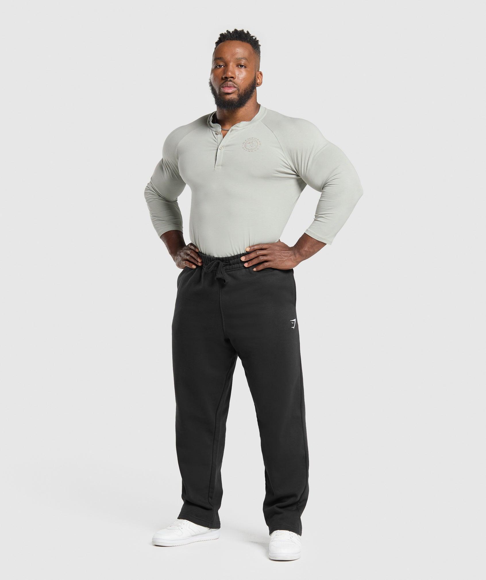 Gymshark Legacy Henley - Stone Grey Male Product Image