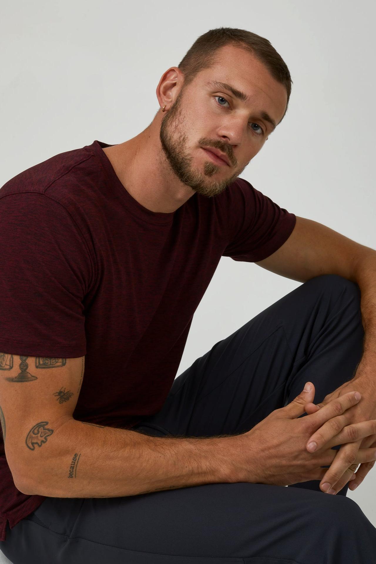 Core Crew Neck Tee - Crimson Product Image