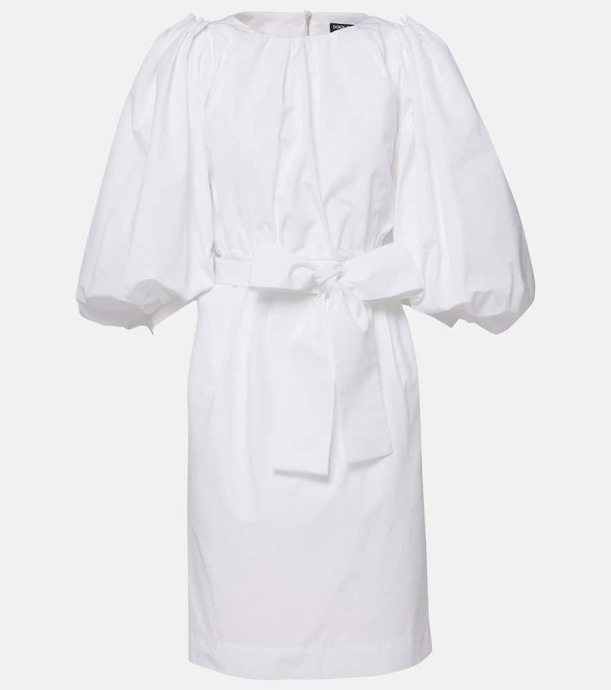 DOLCE & GABBANA Puff-sleeve Cotton Dress In White Product Image