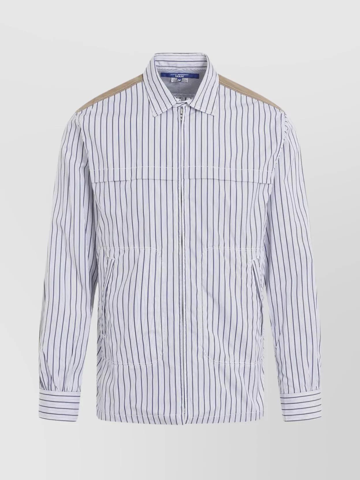 JUNYA WATANABE Men's Long Sleeve Cotton Shirt In White Product Image