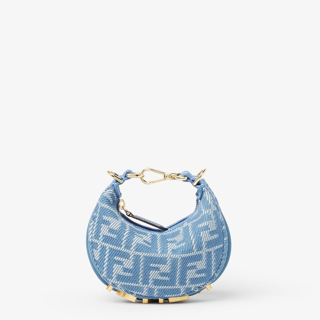 Nano FendigraphyBlue denim-effect FF jacquard charm Product Image