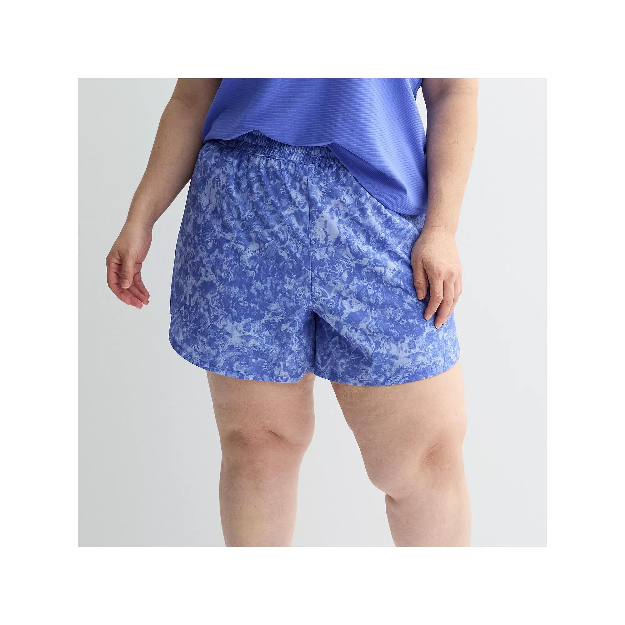 Plus Size Tek Gear® Woven Lined Run Shorts, Women's, Size: 4XL, Medium Blue Paint Product Image