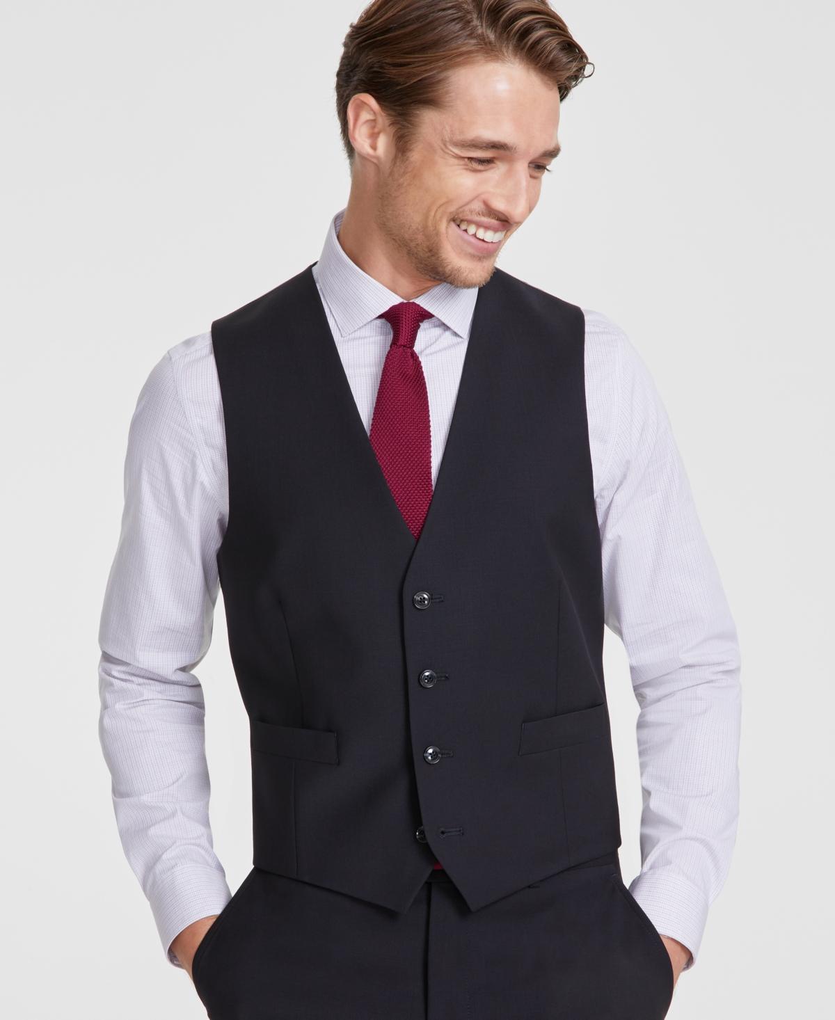 Calvin Klein Mens Slim-Fit Wool Infinite Stretch Suit Vest Product Image