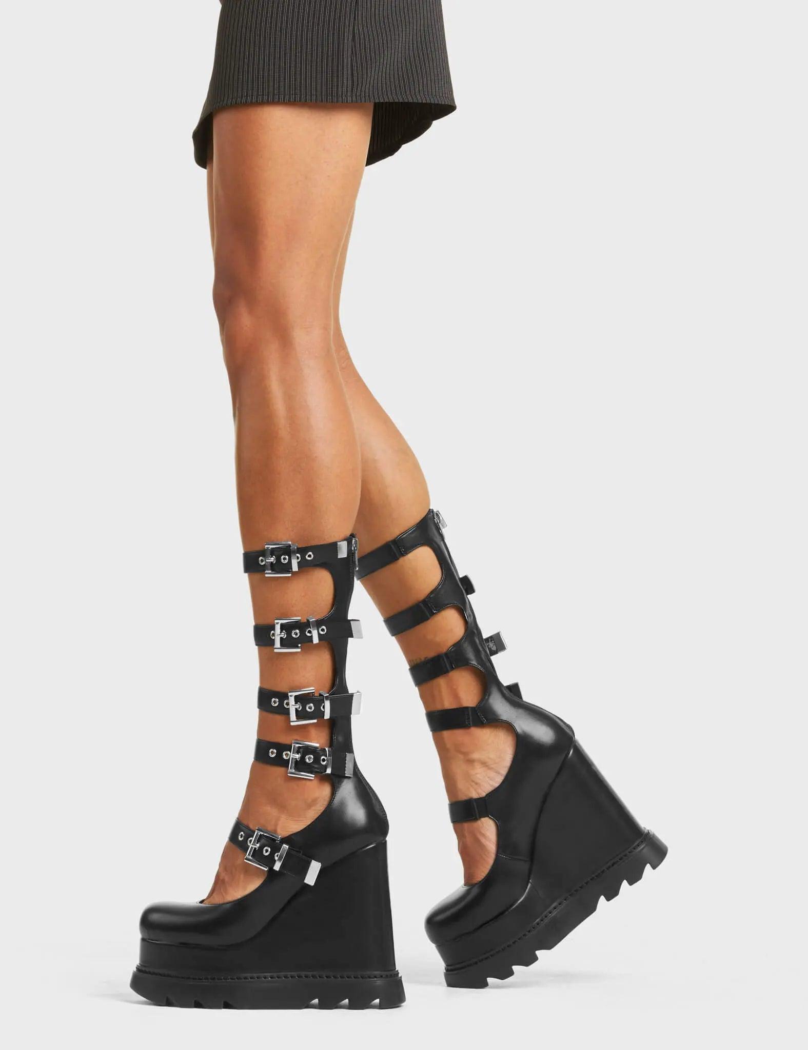 No Good Chunky Platform Calf Boots Product Image