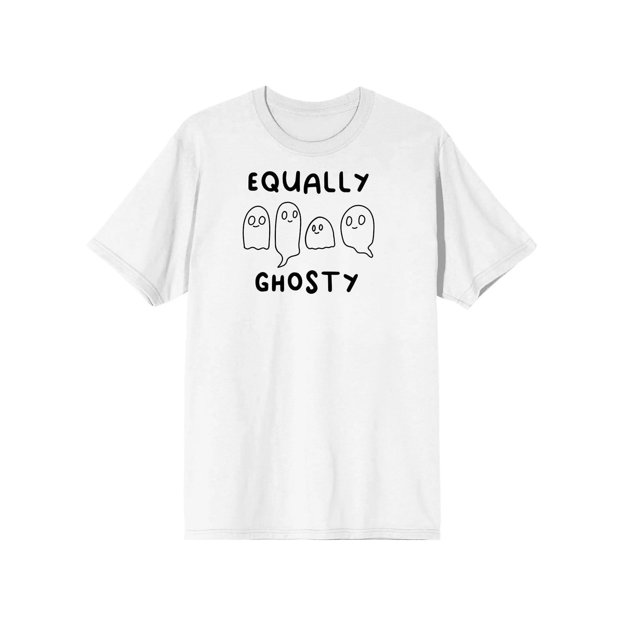 Men's Halloween Cartoon "Equally Ghosty" Graphic Tee,  Product Image