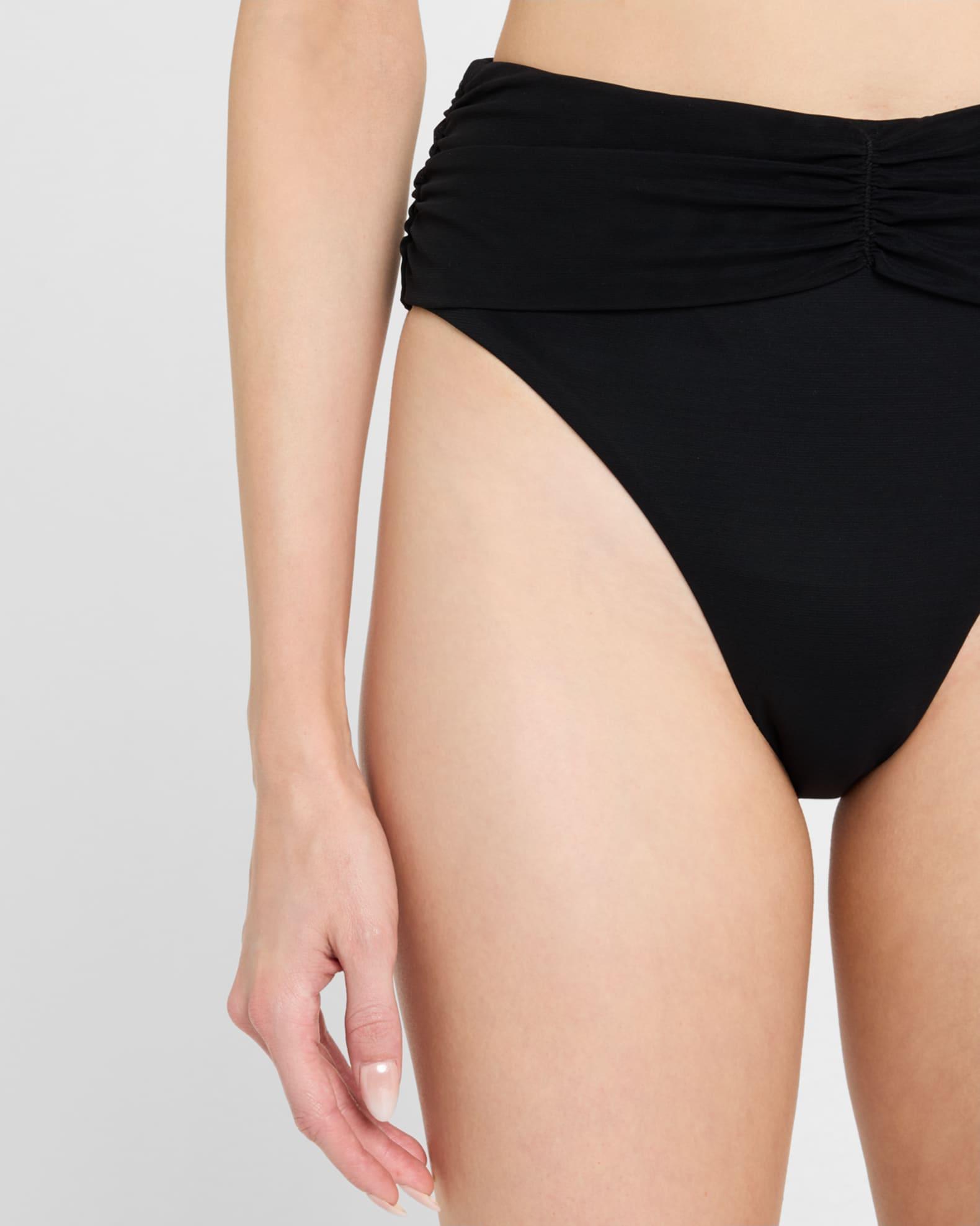 Ruched High-Waist Bikini Bottoms Product Image