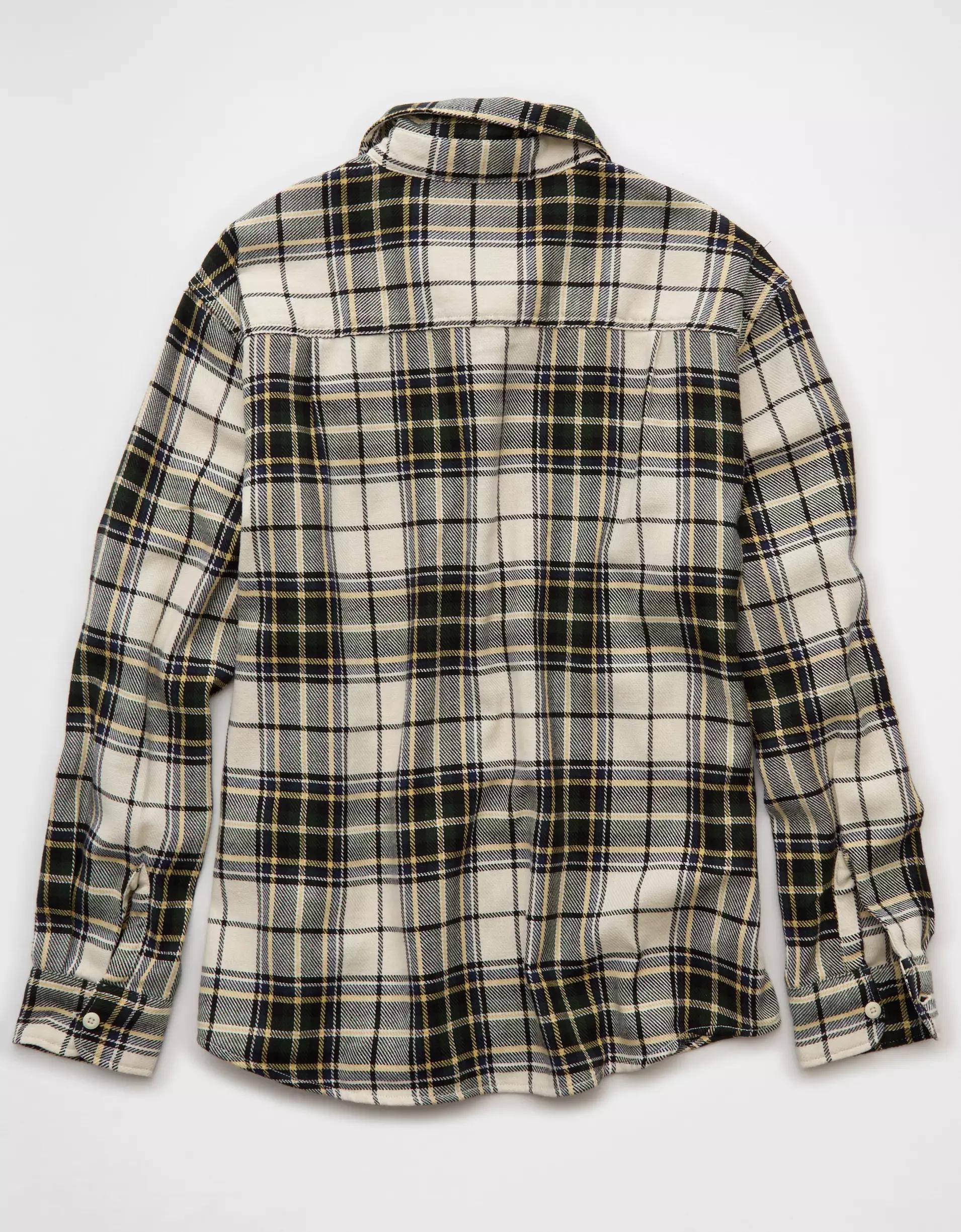 AE Textured Flannel Shirt Product Image