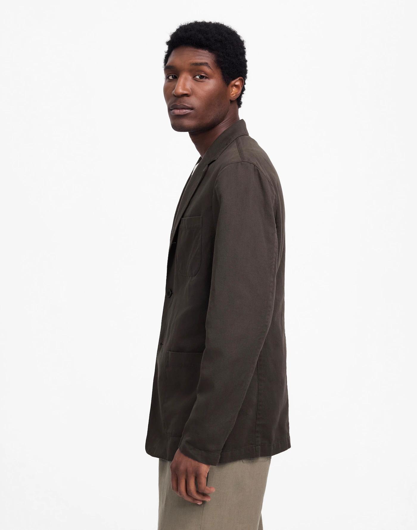 Unstructured Blazer in Cotton-Linen Blend Product Image