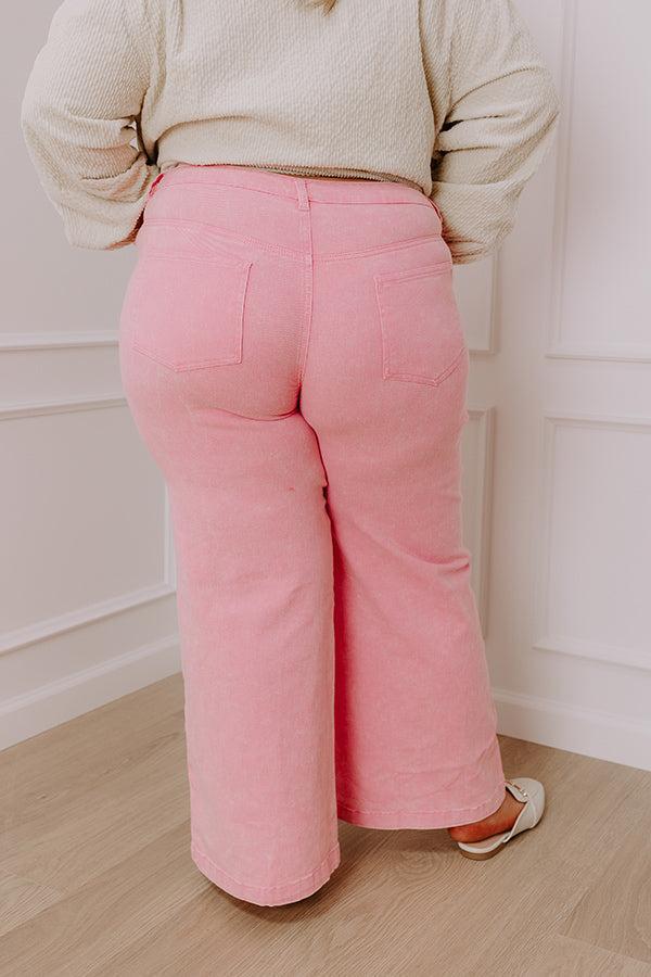 The Dex High Waist Straight Leg Jean In Pink Curves Product Image