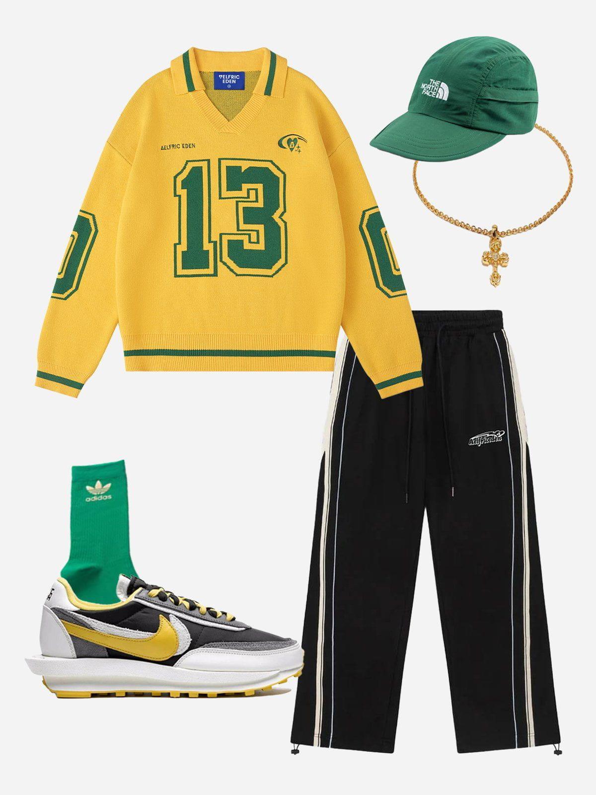 Aelfric Eden Number Graphic Polo Sweater Product Image