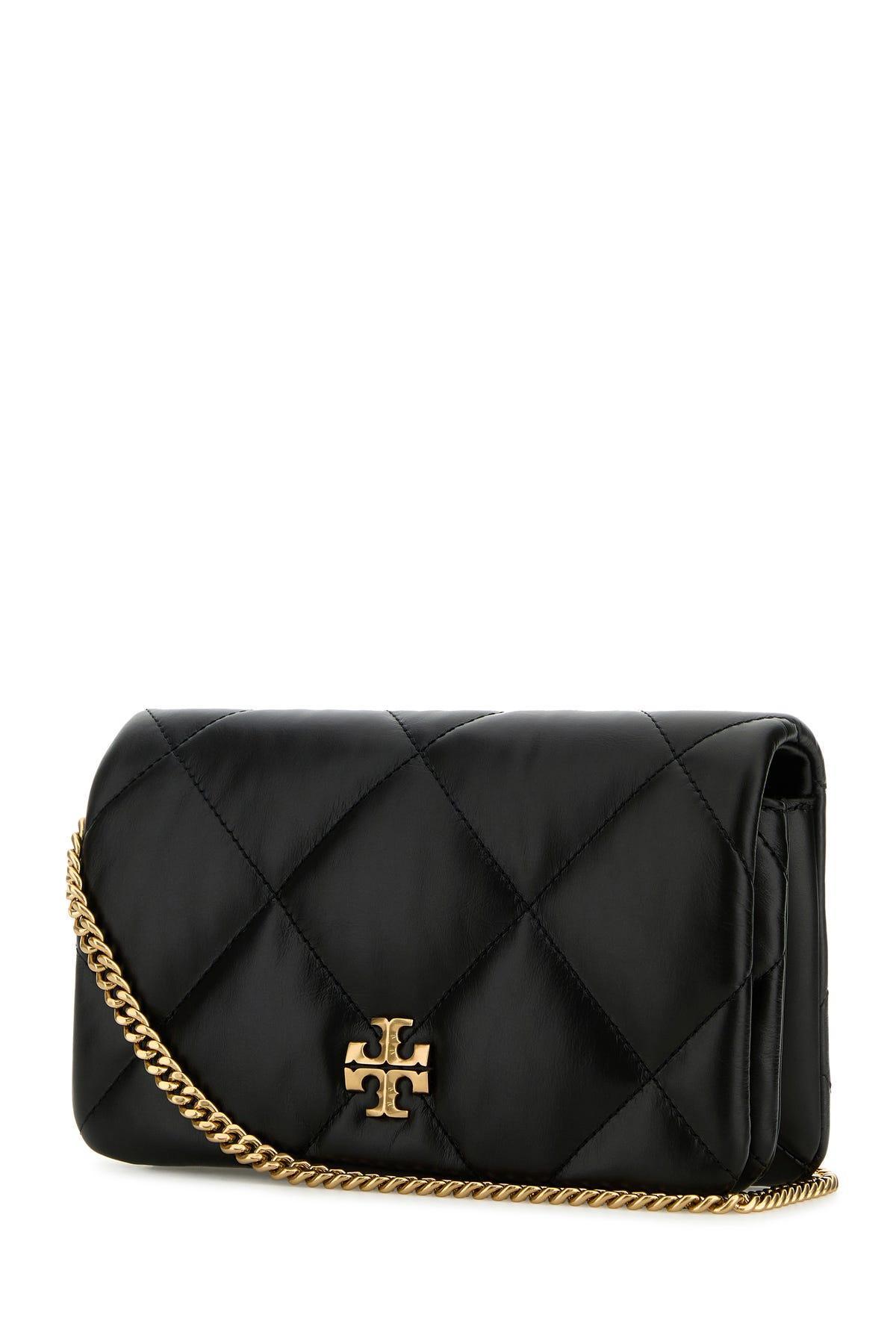 TORY BURCH Kira Diamond Quilt Chain Wallet-tu Nd  Female In Black Product Image