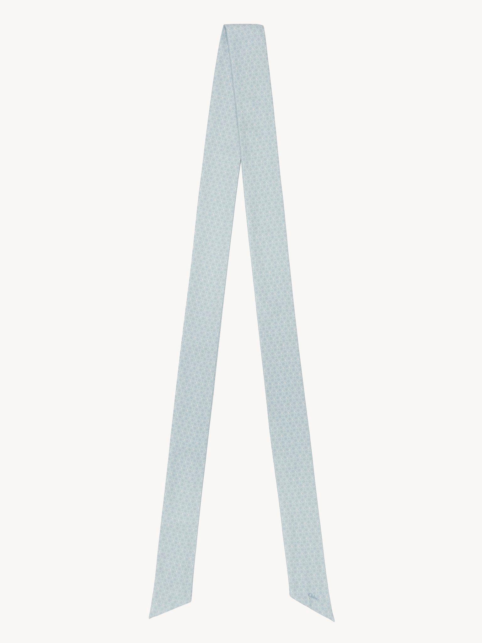 The Chloé Mini Tie-Print bandeau scarf in silk Product Image