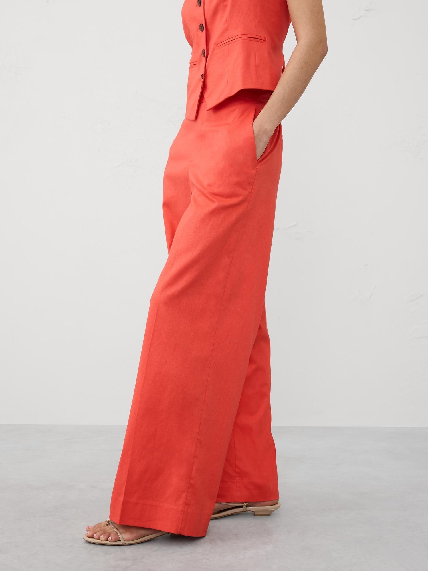 Hayden Wide-Leg Linen-Blend Pull-On Pant Product Image