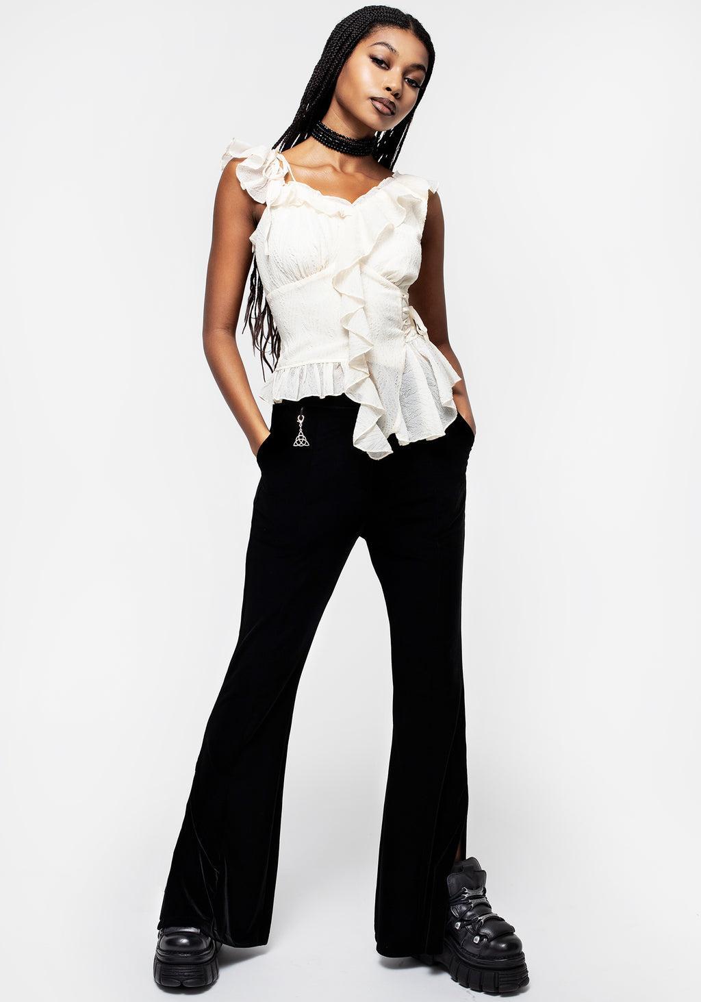 Verona Asymmetric Ruffle Top Product Image