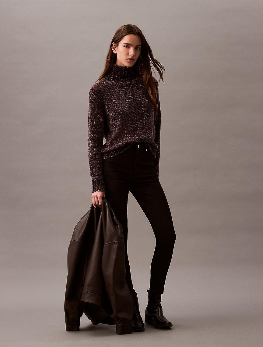 Chenille Relaxed Turtleneck Sweater Product Image