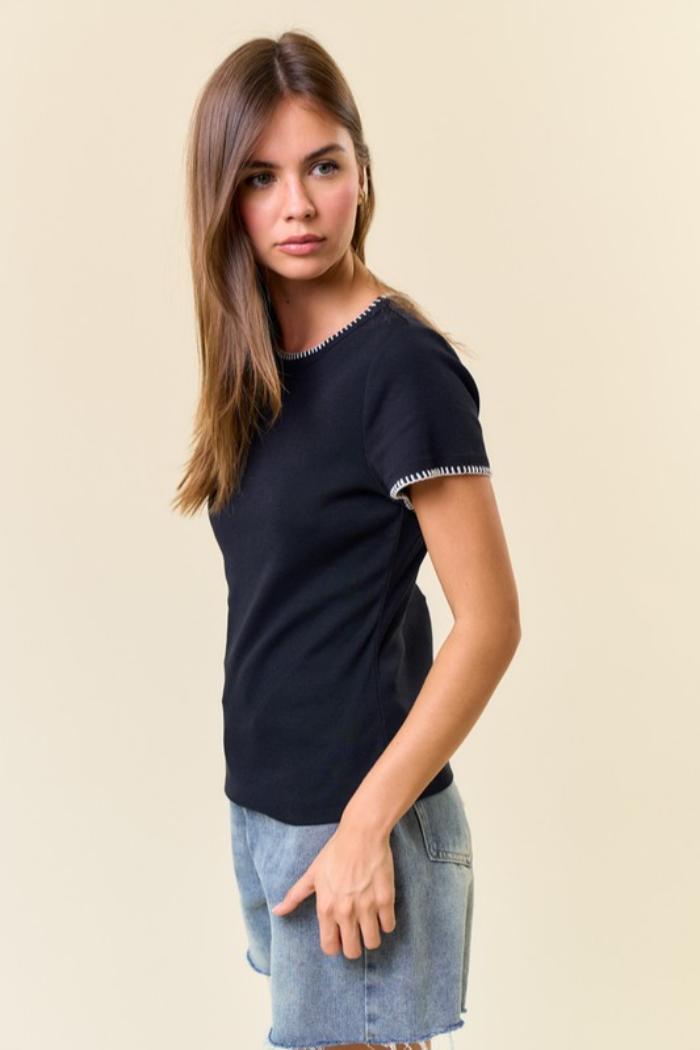 Contrast Stitching Shirt Product Image