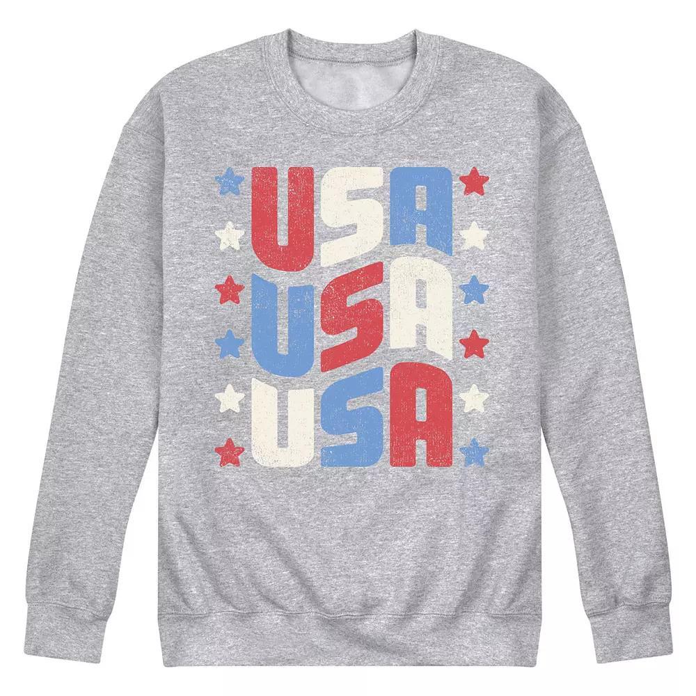 Men's USA Stacked Fleece Sweatshirt,  Product Image