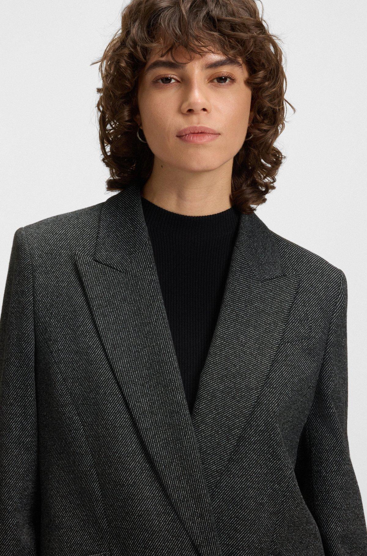 Regular-fit blazer with concealed closure Product Image