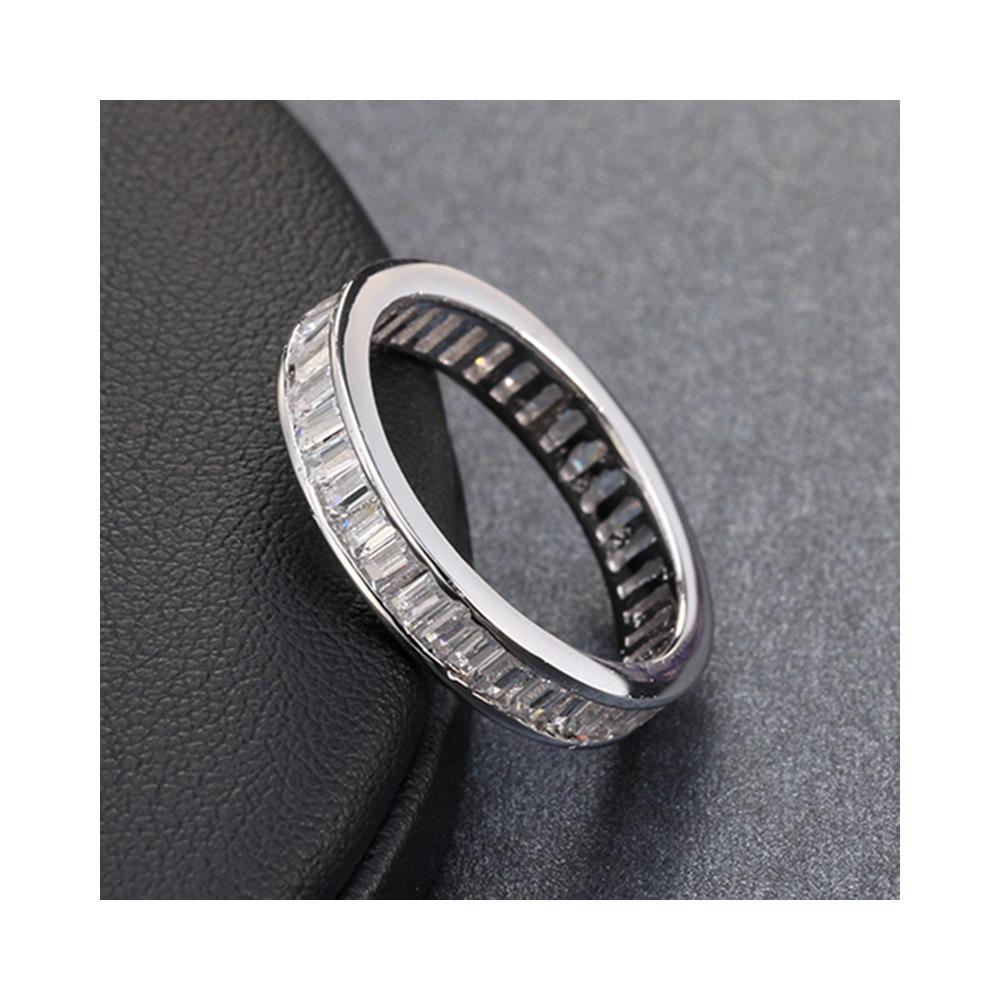 Baguettes Eternity Wedding Band Ring for Women Cubic Zirconia Ginger Lyne Collection Product Image