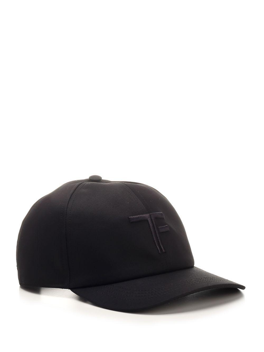 TOM FORD Logo Monogram Cotton Twill Baseball Cap In Black Product Image