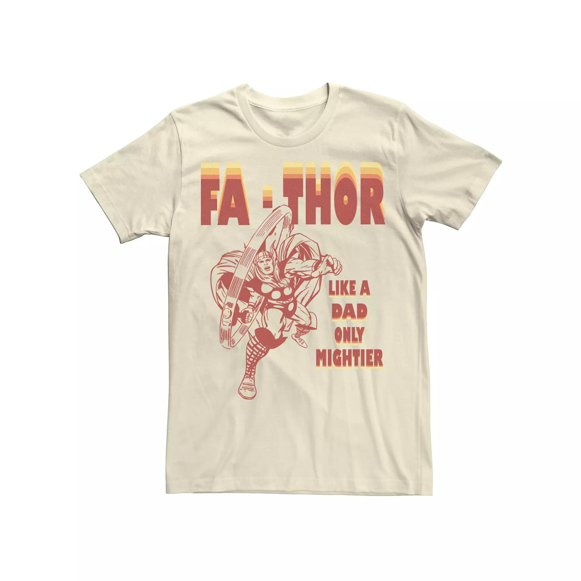 Men's Marvel Fa-Thor Like A Dad Only Mightier Retro Father's Day Graphic Tee,  Product Image