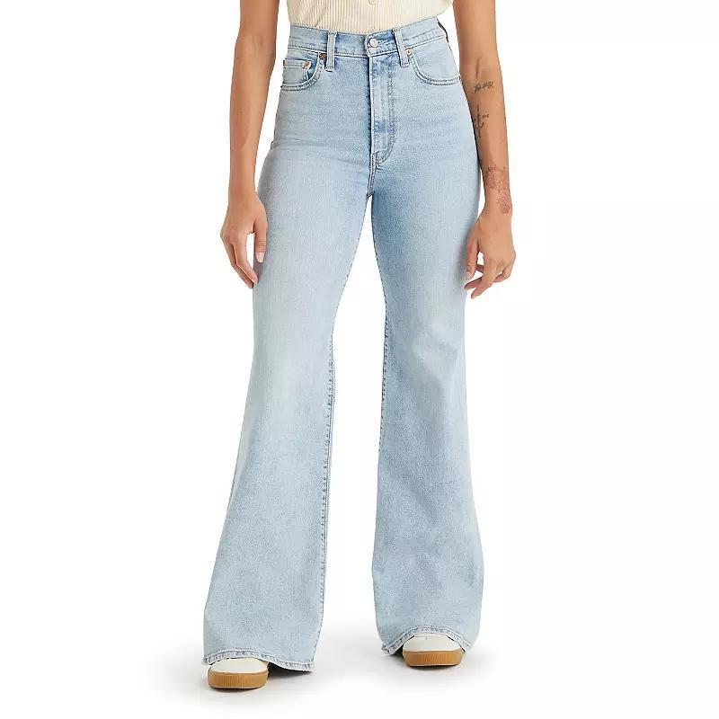 Levis Ribcage High Rise Distressed Flare Jeans Product Image