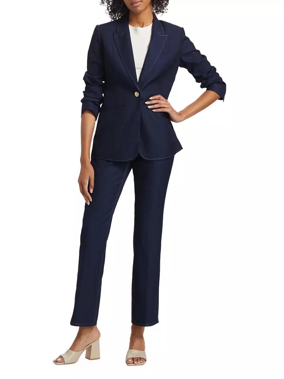 Gavi Twill SIngle-Button Blazer Product Image