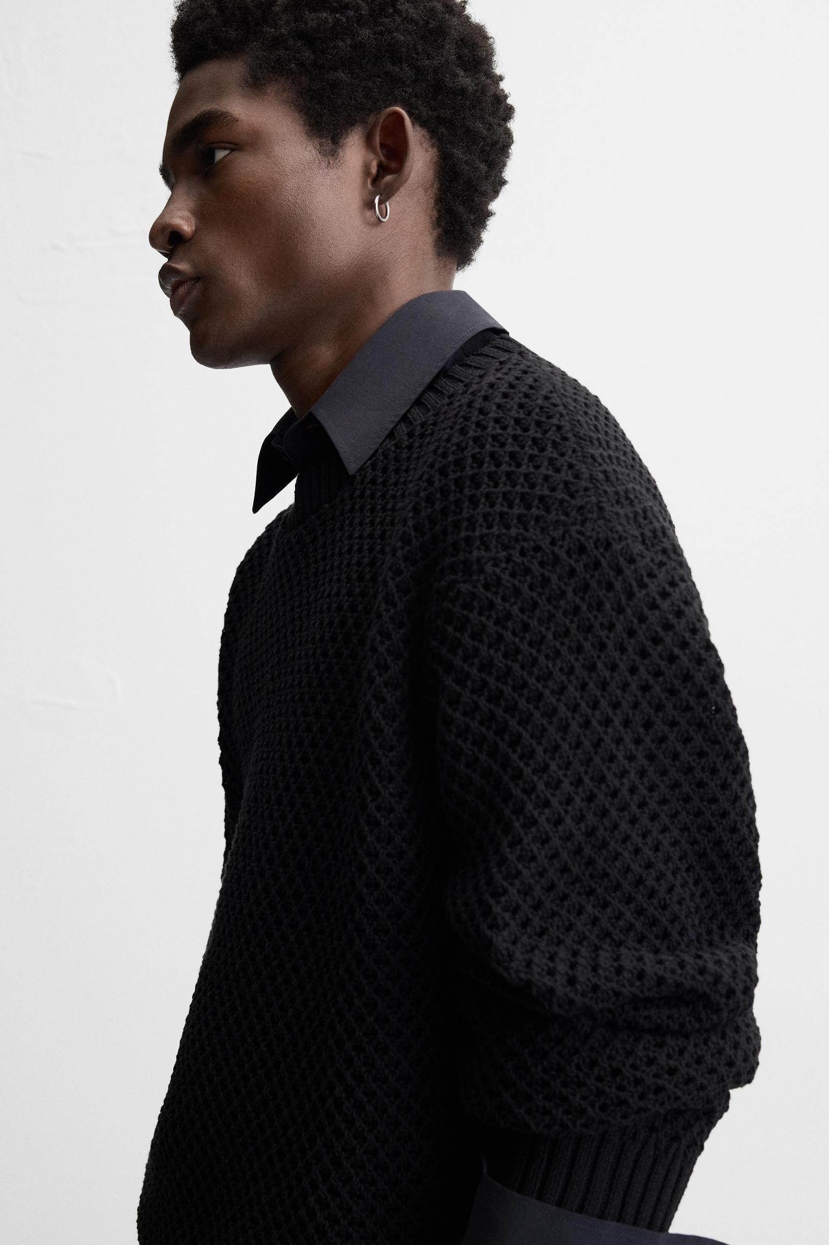 STRUCTURED OPENWORK SWEATER Product Image