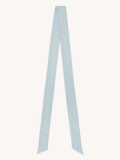 The Chloé Mini Tie-Print bandeau scarf in silk Product Image