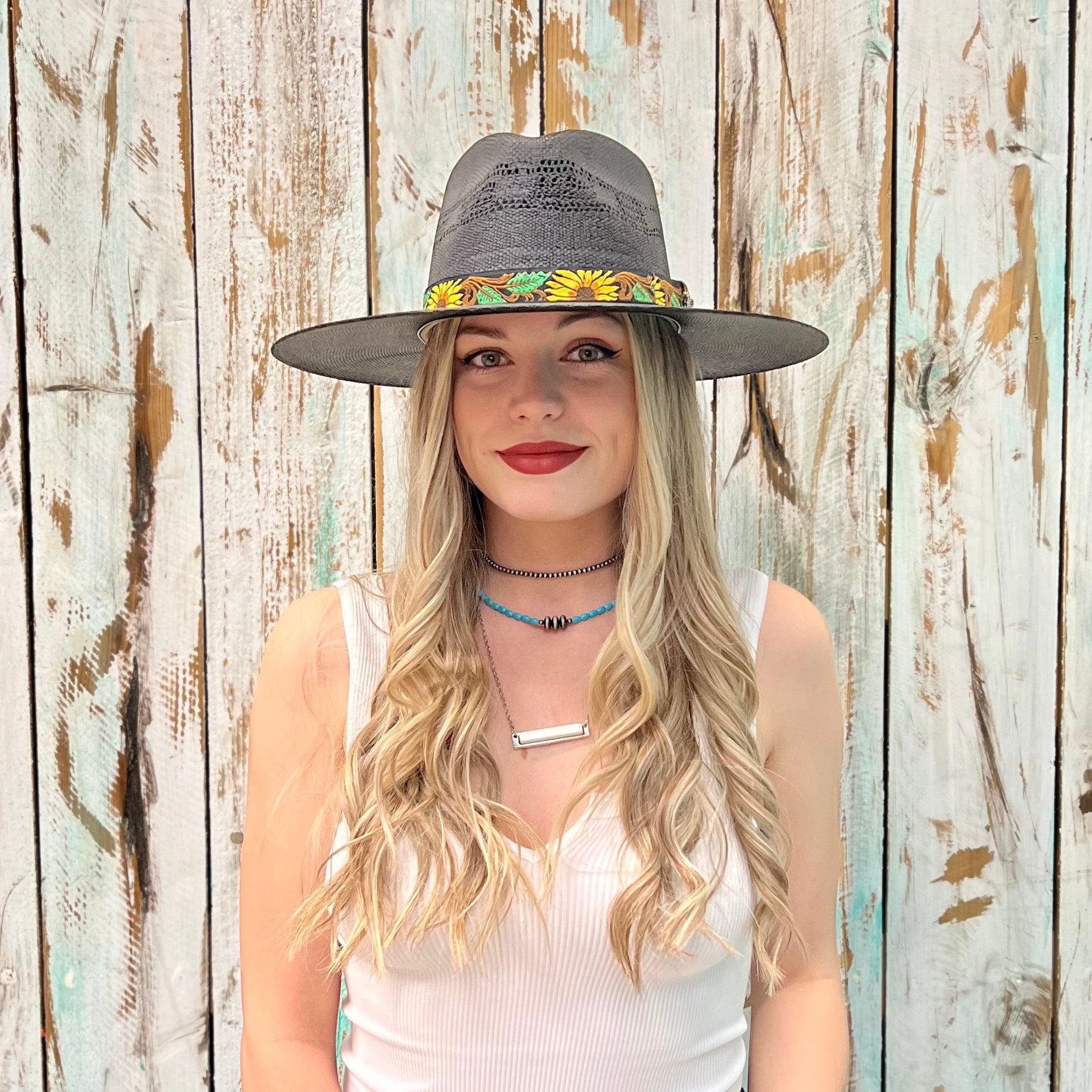 Rolling Around In The Sunflowers Straw Hat Product Image