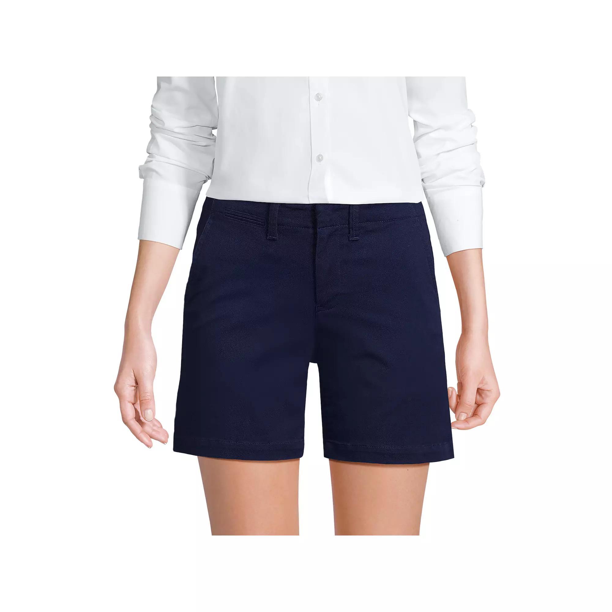 Women's Lands End Classic 7-in. Chino Shorts,  Product Image