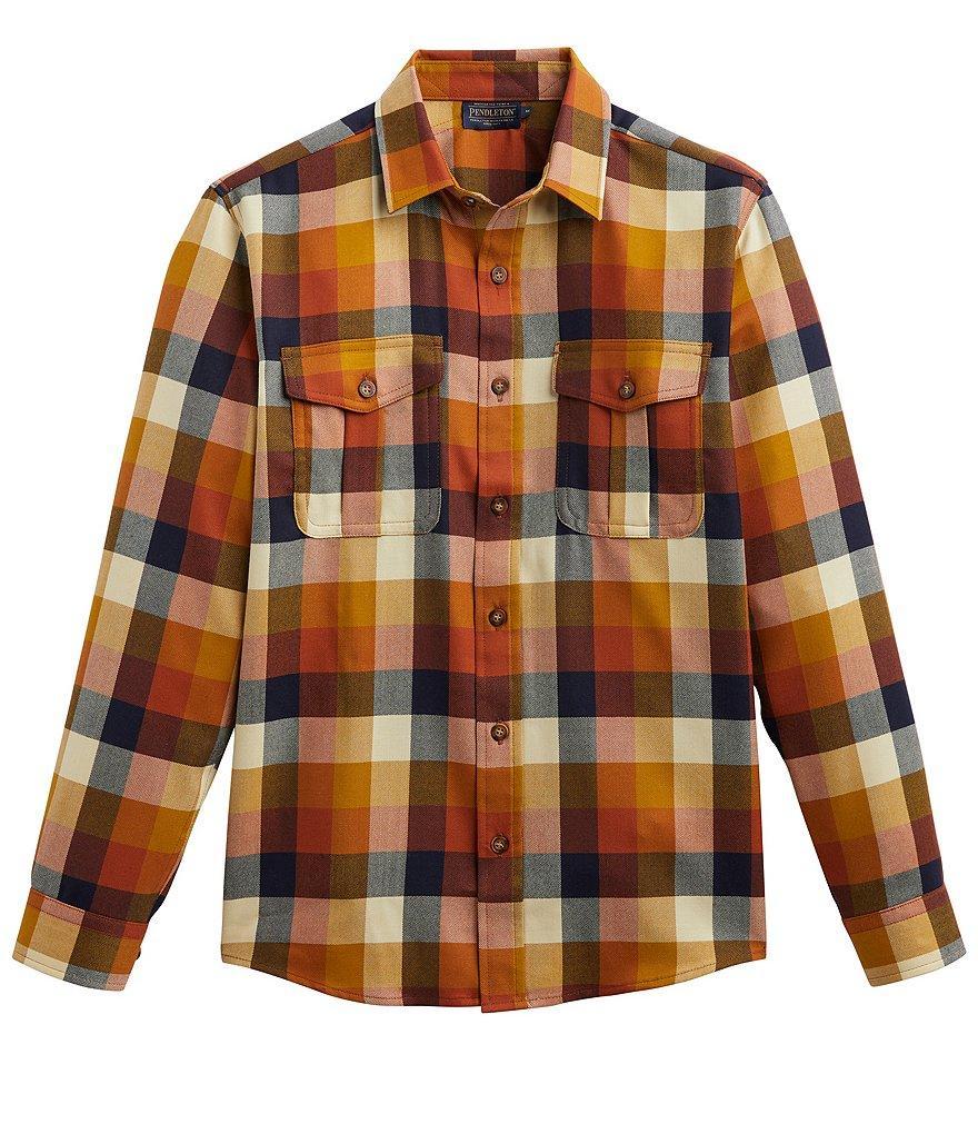 Pendleton Harrison Merino Wool Plaid Long Sleeve Woven Shirt Product Image